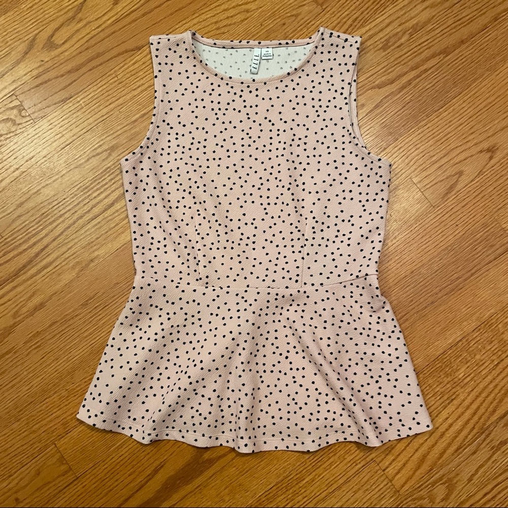 Peplum polka dot Top